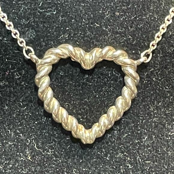 Tiffany and Twisted Heart 925 Sterling silver Necklace